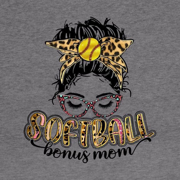 Softball Bonus Mom Leopard by Wonder man 